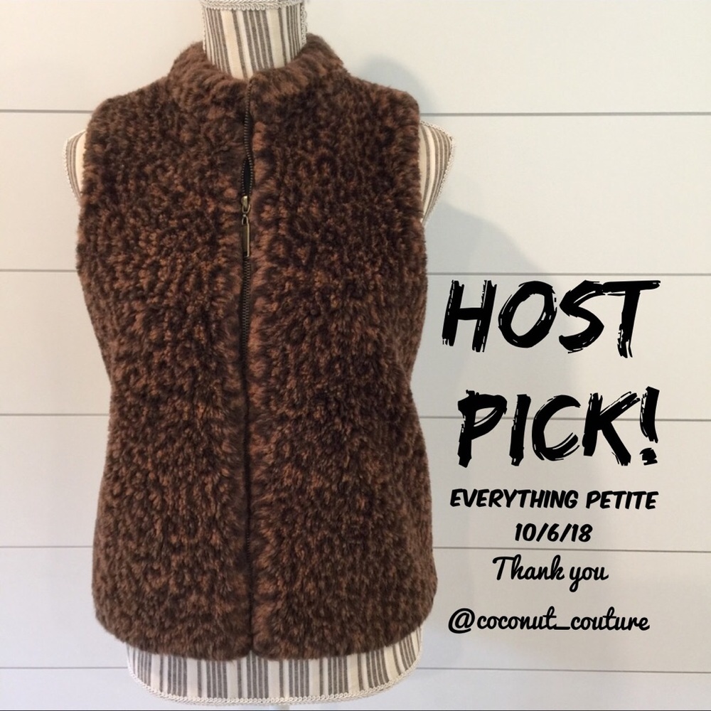 DONATED TO GOODWILL Fur Animal Print Sweater Vest - Picture 1 of 6
